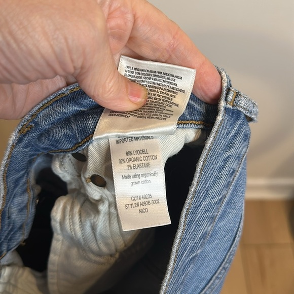 AGOLDE NICO HIGH RISE BUTTON FLY DISTRESSED JEANS SIZE26 stretch - Picture 9 of 9